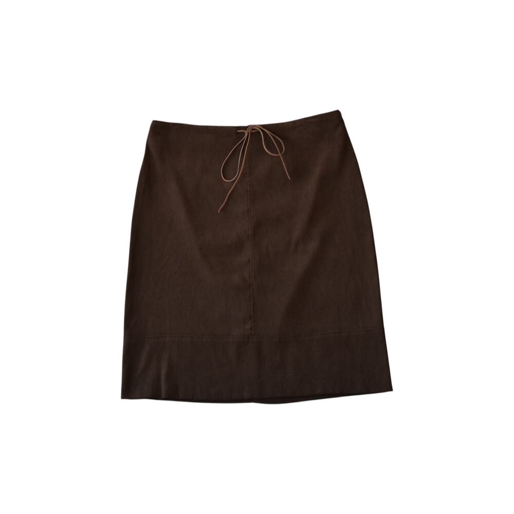 Y2K Dark Brown Knee Length Skirt Size 10P Made in USA